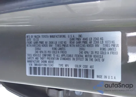 2024 Mazda Cx-50 2.5 Turbo из США, поврежденный, VIN 7MMVABXY1RN173343